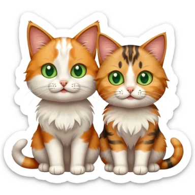 silly and cute cats sticker