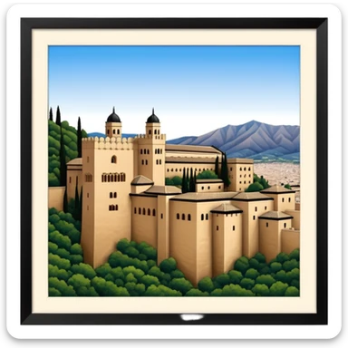 The alhambra of granada, spain  sticker
