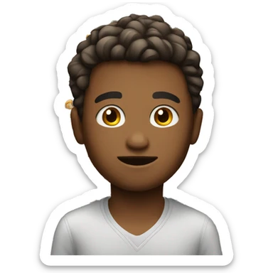 Medium cute boy who’s super busy sticker