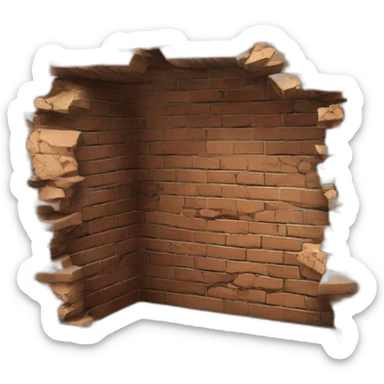 broken brick walls sticker