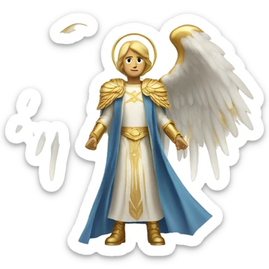 golden wings of the archangel sticker
