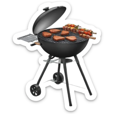 Barbecue grill sticker