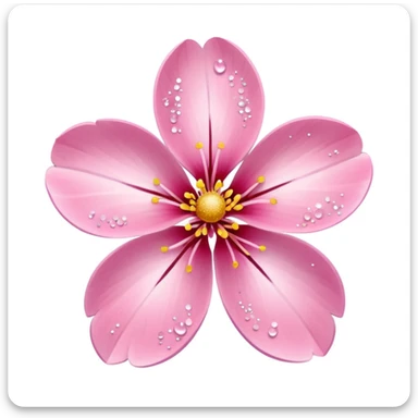 sakura flower with glitter effect sticker