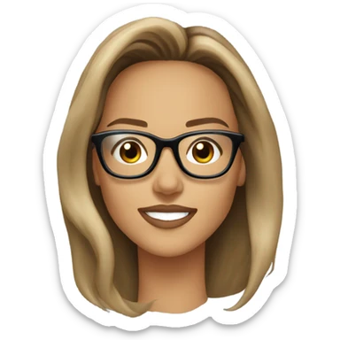 Jessica alba with glasses  sticker