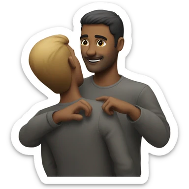 Man patting man on head sticker