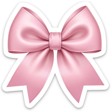 light pink ribbon bow sticker