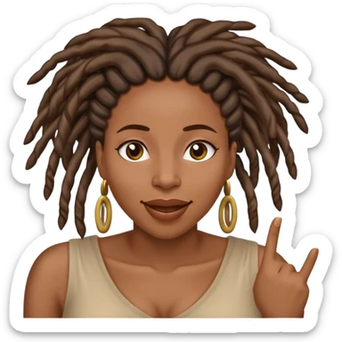 Black woman with locs congratulations  sticker