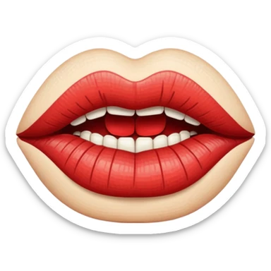 Lips stitched shut  sticker
