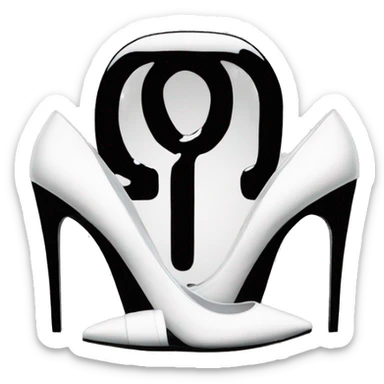 Ysl logo heels sticker