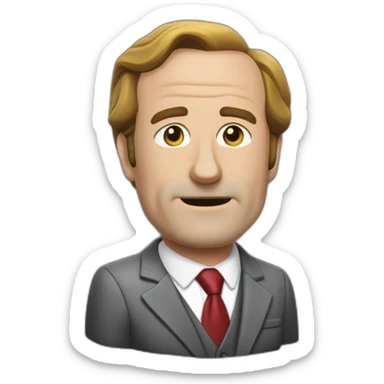 Saul Goodman with his classic ear pice sticker
