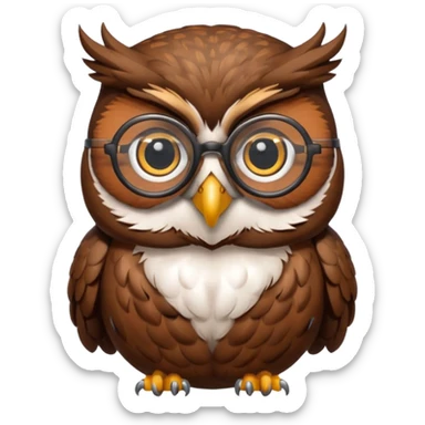 buho erudito  sticker
