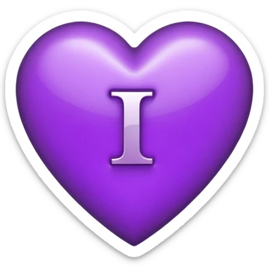 The Letter “i” inside a Purple Heart sticker