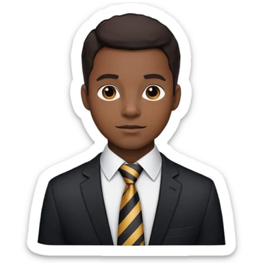 black male tie ribbon sticker