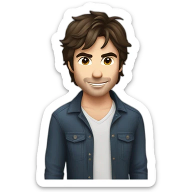 Ian Somerhalder qui boit du sang sticker
