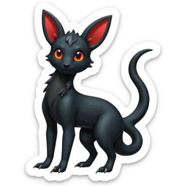  Shiny Gloomy Dark Spooky Umbreon-Salandit (full body) sticker