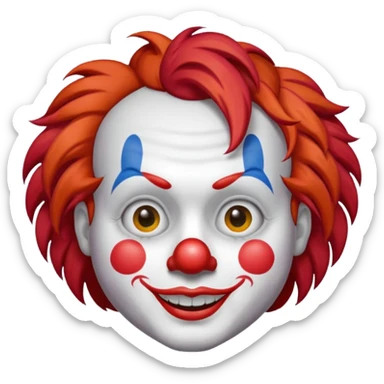 red hair clown sticker