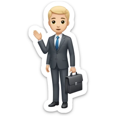 A full-length office worker sticker