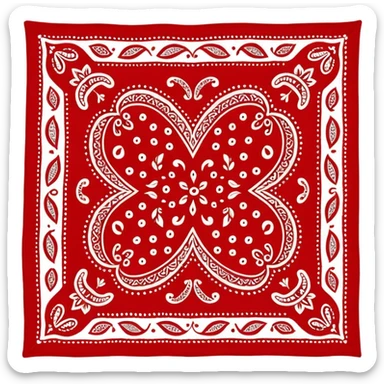 bandana,Red paisley. sticker