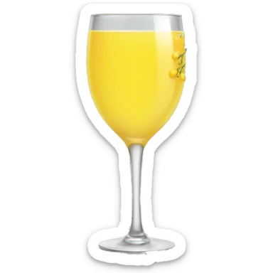one mimosa glass  sticker