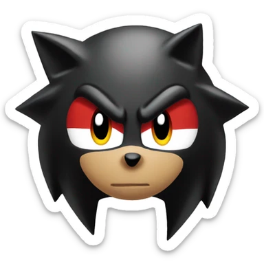 shadow the hedgehog emoji head  sticker