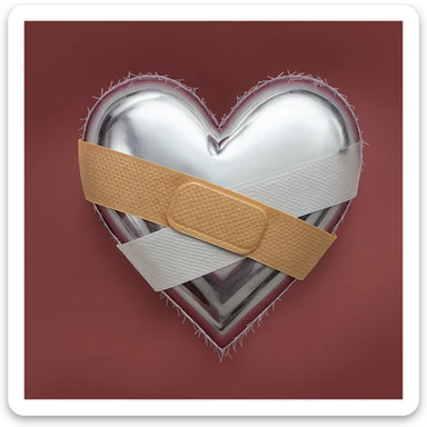emo heart with a bandage sticker
