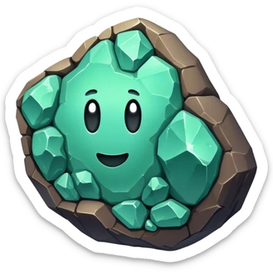 Uranium ore rock is mined  sticker