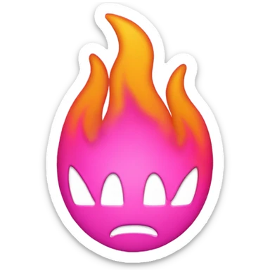 Pink fire ios emoji sticker
