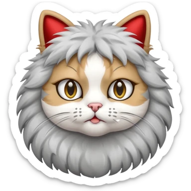 cheerleader cat with pom pom sticker