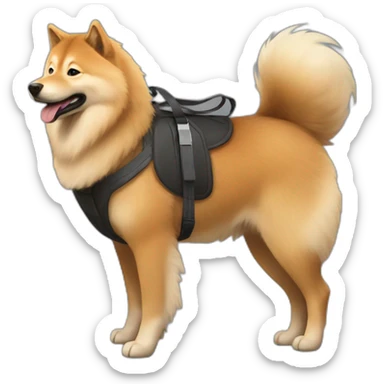 elon musk riding young eurasier sticker
