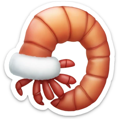Shrimp dressed like Santa  sticker