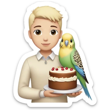cakes and budgies sticker