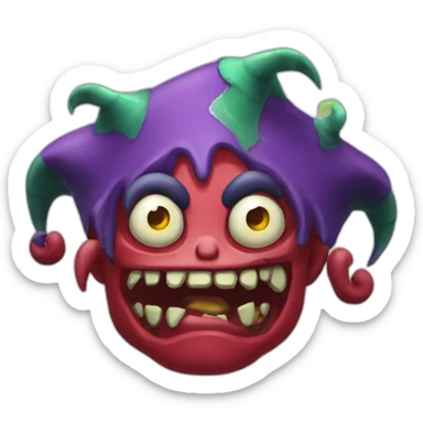 Jester zombi pvz2 sticker