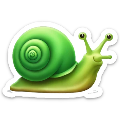 green snail pooping sticker