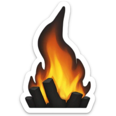 burning black sticker