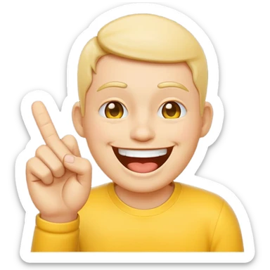 Laughing emoji with middle finger sticker