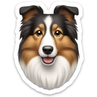 shetland sheepdog tricolor sticker