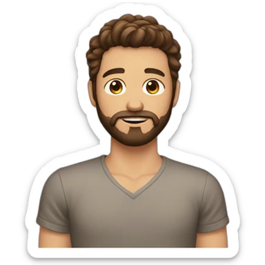 23 olé guys with brown hairs and a beard sticker