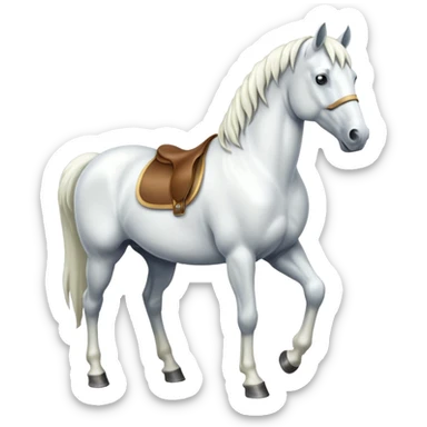 The white horse is realistic up close sticker