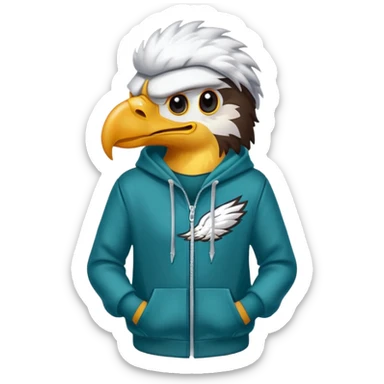 eagles with hoodie sticker