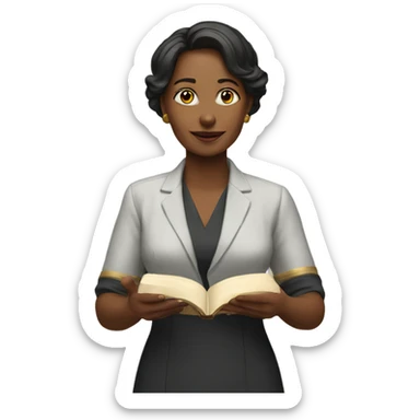 woman taking oath sticker