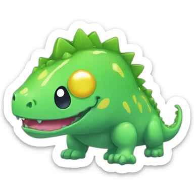 tamagotchi with dinosaur sticker