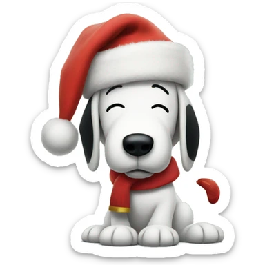 snoopy christmas  sticker