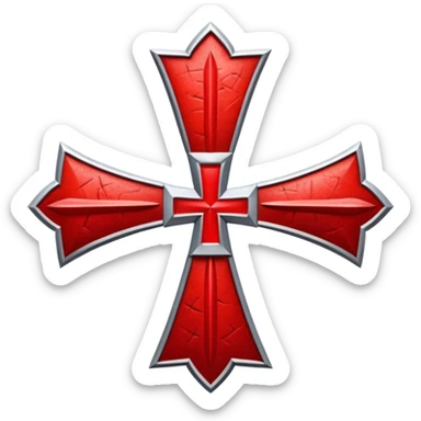 the red patea cross of the knights templar sticker