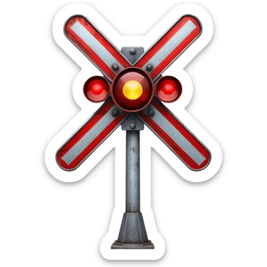 Railroad crossing light sticker