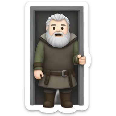 Hodor holding a door in his hands sticker