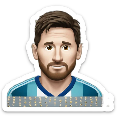 LIONEL MESSI WITH THE WORLD CUP sticker
