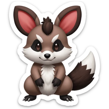 Teddiursa-Minccino-Obstagoon-fusion  sticker