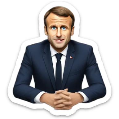 Emmanuel Macron qui demande de se taire sticker
