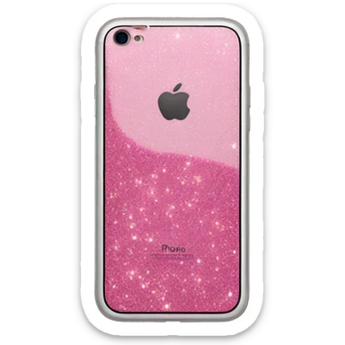Pink glitter IPhone  sticker