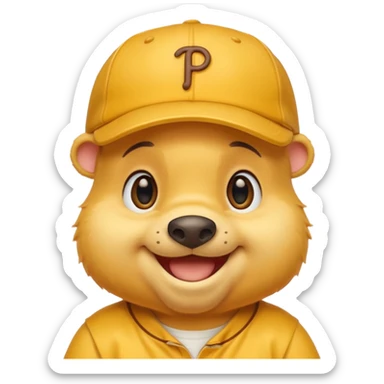 winnie the Pooh with cap  sticker